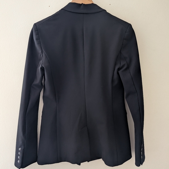 Veronica Beard Scuba Dickey Jacket Blazer Black Size 2 Stretch Tailored Classic - Picture 7 of 13